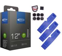 1 x tubo bicicletta Schwalbe 47-203 (12,5 x 1,75) AV 40 mm Schrader + accessori