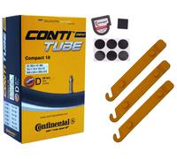 1 x tubo Continental 32-369 (17 x 1 1/4) DV 26 mm valvola Dunlop + sollevator...