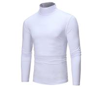 1 X Uomo Invernale Termico Collo Alto T Maglia Manica Lunga Elastico Maglioncino