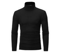 1 X Uomo Invernale Termico Collo Alto T Maglia Manica Lunga Elastico Maglioncino