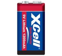 1 X XCell Litio 9V Blocco 1200 MAH Ideale per Rivelatore di Fumo