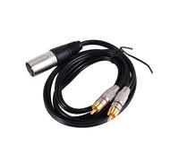 1 XLR Maschio a 2 RCA Maschio Spina Audio Stereo Connettore Cavo Y Cavo Sdoppiatore per Microfono Mixing Console Amplificatore (1,5 M)