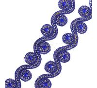 1 Yard Sewing On Hot Fix Green Beaded Rhinestone Applique And Trimming For Wedding Evening Dress DIY Bridal Dresses Or Sash(FA-1088)