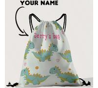 1 Zaino con coulisse personalizzato con grafica, può essere personalizzato in base al tuo design unico, adatto per bambini e adolescenti, stampa il tuo nome o i nomi dei tuoi fratelli e compagni di cl