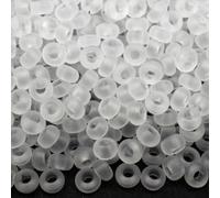 10/0 00050 Perline in vetro ceco opaco Rocailles Trasparente Opaco. Confezione 900 pz. Peso 10 Grammi. Dimensioni delle Perle 2,3 mm. per Beading, Ricamo e Realizzazione di Gioielli.