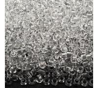 10/0 00050 Perline in vetro ceco Rocailles Trasparente. Confezione da 900 pezzi. Peso 10 grammi. Dimensioni delle perle: 2,3 mm. per perline, ricami e creazione di gioielli.