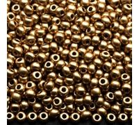 10/0 01710 Perline in vetro ceco Rocailles Bronzo Metallico. Confezione da 900 pezzi. Peso 10 grammi. Dimensioni delle perle: 2,3 mm. per perline, ricamo e realizzazione di gioielli.