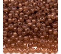 10/0 02612 Perline Rocailles in vetro ceco Alabastro Marrone - Tinto Solgel. Confezione 4500 pz. Peso 50 grammi. Dimensioni delle perle 2,3 mm. per perline, ricamo e creazione di gioielli.