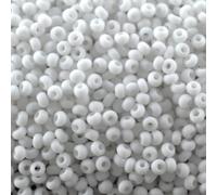 10/0 03050 Perline in vetro ceco opaco Rocailles Bianco Opaco. Confezione da 2250 pezzi. Peso 25 grammi. Dimensioni delle perle: 2,3 mm. per perline, ricami e creazione di gioielli.