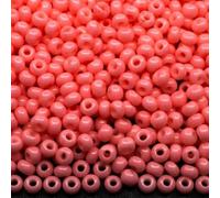 10/0 03691 Perline in vetro ceco Rocailles Rosso Gesso Confezione 2250 pz. Peso 25 Grammi Dimensione Perline 2,3 mm. per Beading, Ricamo e Realizzazione di Gioielli.