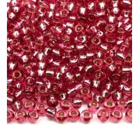 10/0 08298 Perline in vetro ceco Rocailles Viola Rosso Cristallo - Argento Lined. Confezione 4500 pz. Peso 50 Grammi. Dimensioni delle perle 2,3 mm. per perline, ricamo e creazione di gioielli.