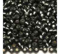 10/0 47010 Matte Vetro ceco Seed Beads Rocailles Argento Foderato Trasparente Nero. Confezione 900 pz. Peso 10 Grammi. Dimensione delle Perle 2,3 mm. per Beading, Ricamo e Realizzazione di Gioielli.