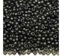 10/0 48049 Perline Rocailles in vetro ceco opaco. Cristallo nero lucido. Confezione 4500 pezzi. Peso 50 grammi. Dimensioni delle perline 2,3 mm. per perline, ricamo e creazione di gioielli.