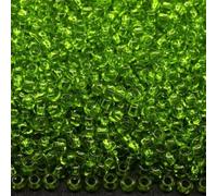 10/0 50220 Perline in vetro ceco Rocailles verde trasparente. Confezione da 900 pezzi. Peso 10 grammi. Dimensioni delle perle: 2,3 mm. per perline, ricami e creazione di gioielli.