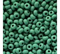 10/0 53240 Perline in Vetro ceco Opaco Rocailles Verde Opaco. Confezione 900 pz. Peso 10 Grammi. Dimensioni delle Perle 2,3 mm. per Beading, Ricamo e Realizzazione di Gioielli.