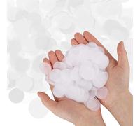 10.000 coriandoli di carta bianca biodegradabili, rotondi da 2,5 cm, confezione da 100 g, cerchi in tessuto ecologico per tavolo, matrimoni, feste di compleanno, feste, celebrazioni ed eventi