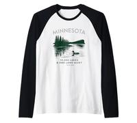 10.000 Laghi e un'avventura tranquilla in Minnesota Maglia con Maniche Raglan