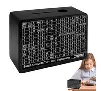 10,000 Savings Challenge Box, Cash Vault Wooden Savings, Pine Wood Cash Storage Money Bank for Birthdays, Holidays, and Budgeting Goals, 10k Save Goal Box