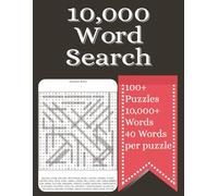 10,000 Word Search: Large print word searches with easy to read print, lots of words, challenging, extreme word search | 8.5x11 inches, 204 pages | ... gift for vacations, holidays and free times