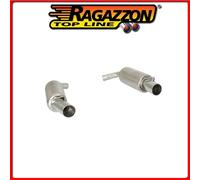 10.0386.60#1 MINI R55 CLUBMAN 2007>> POSTERIORE INOX SDOPPIATO CON TERMINALI ROT