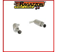 10.0386.60#1 MINI R55 CLUBMAN 2007>> POSTERIORE INOX SDOPPIATO CON TERMINALI ROT