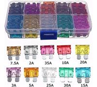 10 0pcs 5 Fusibili for auto 2a 3a 5a 7. 10a 15a 20a 25a Blade Assortment Box Tipo Amp 3 5A 30A Clip Auto Set Truck Fuse(100pcs)