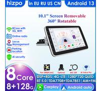 10.1 ''1Din Autoradio Android CarPlay lettore Video multimediale 360 schermo girevole GPS universale Navi Autoradio Audio Stereo DSP