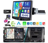 10.1" 4G+64G Android 14 Carplay NAVI GPS 1 DIN Autoradio Schermo girevole a 360°