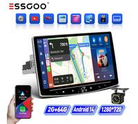 10.1" 4G+64G Android 14 Carplay NAVI GPS 1 DIN Autoradio Schermo girevole a 360°