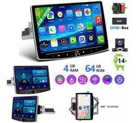 10.1" 4G+64G Android 14 Carplay NAVI GPS 1 DIN Autoradio Schermo girevole a 360°