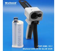 10:1 50ml Adesivi Epossidici Pistola di Erogazione 2K Kit Portatile Doppio Tubo Dispenser di Miscelazione Loctite ARALDITE 3M Cartucce AB Pistola per Colla