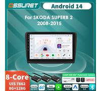 10.1 "Carplay Android Autoradio Per SKODA SUPERB 2 2008-2015 auto Lettore Multimediale GPS Schermo intelligente 2din 360 Cam Unità Principale