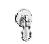 10/1 pz Forti Ganci Magnetici Heavy Duty Magnete Al Neodimio Gancio con Moschettone Girevole Gancio Cucina Frigorifero Aspirazione Magnetica(1pc-silver)