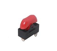 【10-1 PZ】KCD15-103/T Interruttore for asciugacapelli Interruttore a bilanciere a 3 pin Interruttore a forma di barca ON-OFF-ON a 3 posizioni(Red,5PCS)