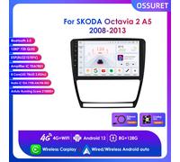 10.1 "Wireless Carplay Android 14 per Skoda Octavia 2 2008 - 2013 Autoradio Lettore Multimediale BT GPS Navi Stereo DSP FM 4G 2 Din W1