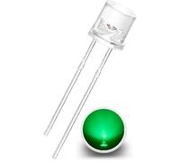 10-100 diodi a LED, 5 mm/3 mm, forma rotonda/piatta, lente trasparente, diversi colori a scelta Chanzon ®, diodi luminosi, LED (20, verde, 5 mm)