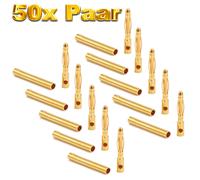 10-100 paia connettore contatto oro 2 mm spina oro spina + presa batteria...