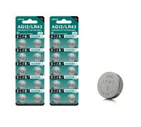 10-100 pezzi 1,55V AG12 LR43 AG 12 SR43 186 386 LR1142 V12GA Batterie a bottone per orologi, giocattoli, telecomandi 10 pezzi,20 pezzi,30 pezzi,40 pezzi,50 pezzi,60 pezzi,80 pezzi,100 pezziAcciaio ino