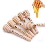 10-100 Pezzi Bastoncini Personalizzati In Legno Per Miele, Mini Cucchiaini Da Miele Per Uso Domestico, Testo Inciso Personalizzato Regali Per Feste Di Matrimonio Utensili Da Cucina Per Dessert(10cm)