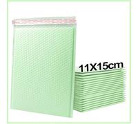 10/100 pezzi di sacchetti a bolle d'aria impermeabili con sigillo adesivo for custodie for telefoni, buste imbottite, for la spedizione automatica Per Pacchi Postali(Green-11x15CM,10pcs)