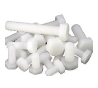 10~100 pezzi M4 M5 M6 M8 M10 Vite esagonale in nylon bianco isolata in plastica Filettatura metrica Testa esagonale esterna Lunghezza bullone 6~50mm(M6x30mm-30pcs)