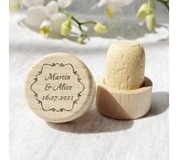 10-100 Pezzi Tappi In Sughero Personalizzati Per Bottiglie Di Vino Con Nome Inciso, Tappi Per Vino Personalizzati All'ingrosso, Bomboniere Per Matrimoni, Decorazioni Per Feste Di Compleanno