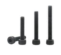 10-100 pezzi Viti in acciaio al carbonio M1.4 M1.6 M2 M2.5 M3 M4 M5 M6 M8 M10 Viti a testa zigrinata con esagono incassato(80mm,M1.4 (100pcs))