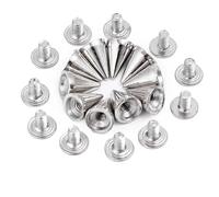 10/100 pz Argento Rivetti Cono Borchie Vite In Metallo Spike FAI DA TE Freddo Punk Indumento Rotondo Del Chiodo Rivetto Decorazione for I Vestiti scarpe Borsa(7x10MM,30PCS)