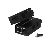 10/100M Fiber Media Converter Fibra Optic 20KM SC Connector Single Mode 155mbps Fiber Optical Transceiver US-Plug