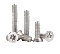 10-100PCS M2 .5 M3 M4 M5 M6 304 A2-70 In Acciaio Inox A Sei Lobi Testa Svasata Piatta Vite Plum Blossom Bolt GB2673(M6x12(10pcs))