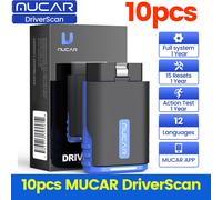 10-100pcs MUCAR DriverScan OBD2 Scanner diagnostico Strumento di scansione bidirezionale FullSystem Diagnois Attuazione Test 15 Reset Servizio per tutte le automobili 10pcs DriverScan