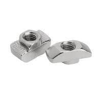 10-100PCS T-dado Testa di Martello T Dado M3 M4 M5 M6 M8 Connettore Nichelato for 20/30/40/45 Serie di Accessori for Profili In Alluminio((100PCS),30-M6)