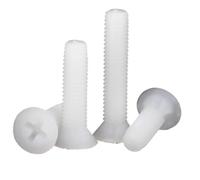 10~100PCS Viti a testa svasata in nylon bianco M2 M2.5 M3 M4 M5 M6 M8 Bulloni a testa piatta con scanalatura trasversale in plastica(M5x15mm-30Pcs)