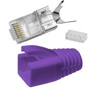 10-100x Connettore di rete RJ45 Connettore CAT5 CAT6 CAT7 LAN contatti placcati